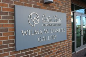 CFCC's Wilma W. Daniels Gallery Sign