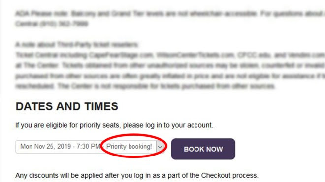 Priority Booking