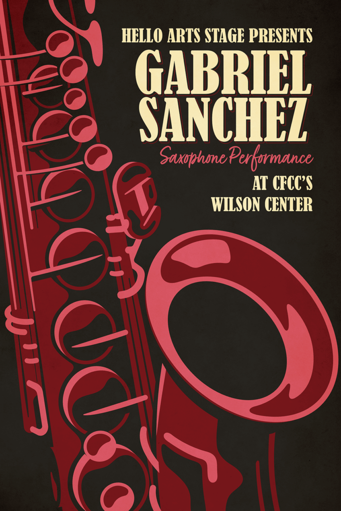 Hello Arts Stage Gabriel Sanchez Saxophone Performance